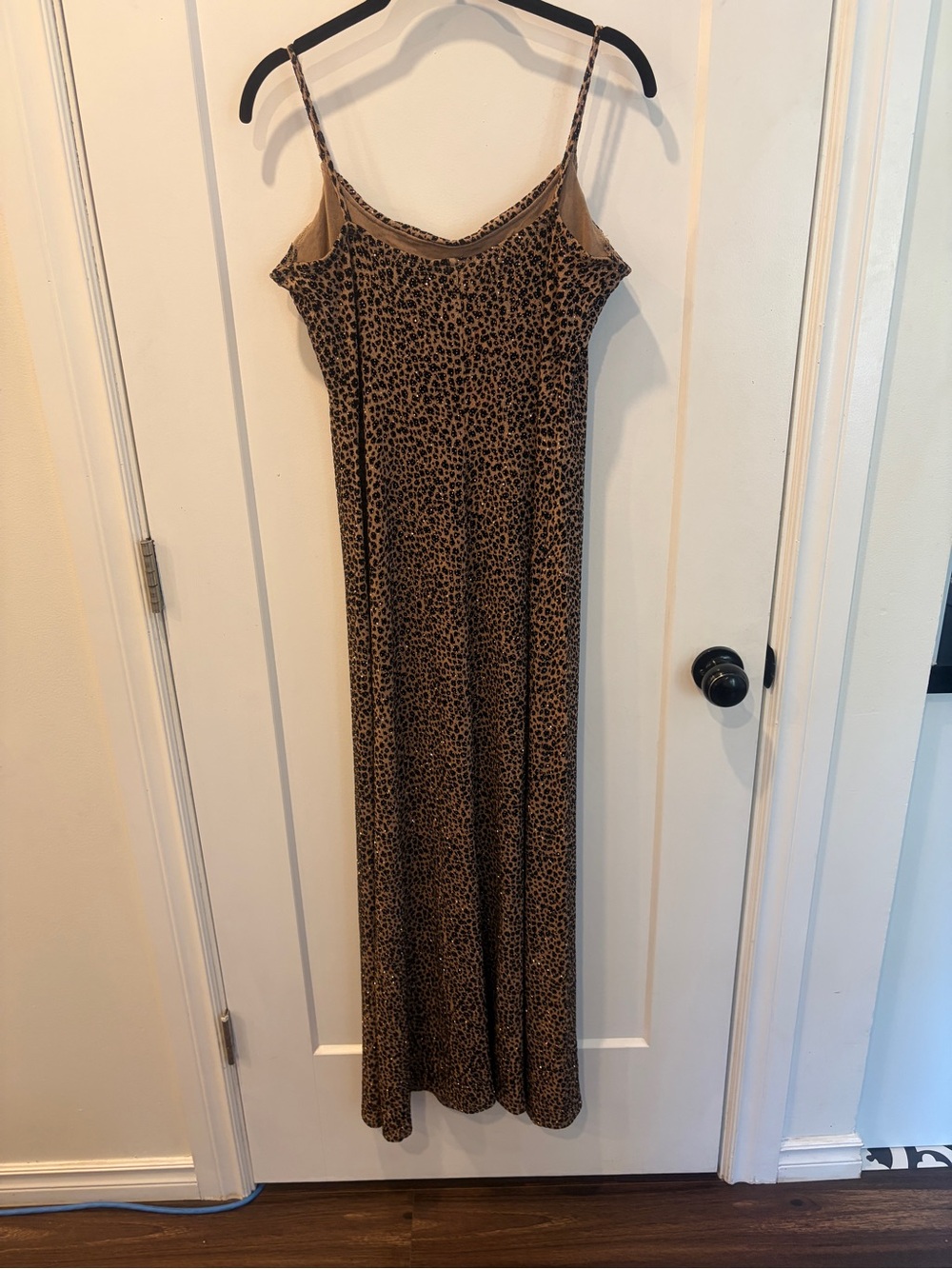 Vintage Onyx Nite Leopard Print Sparkly Cowl Dress - Picture 8 of 14